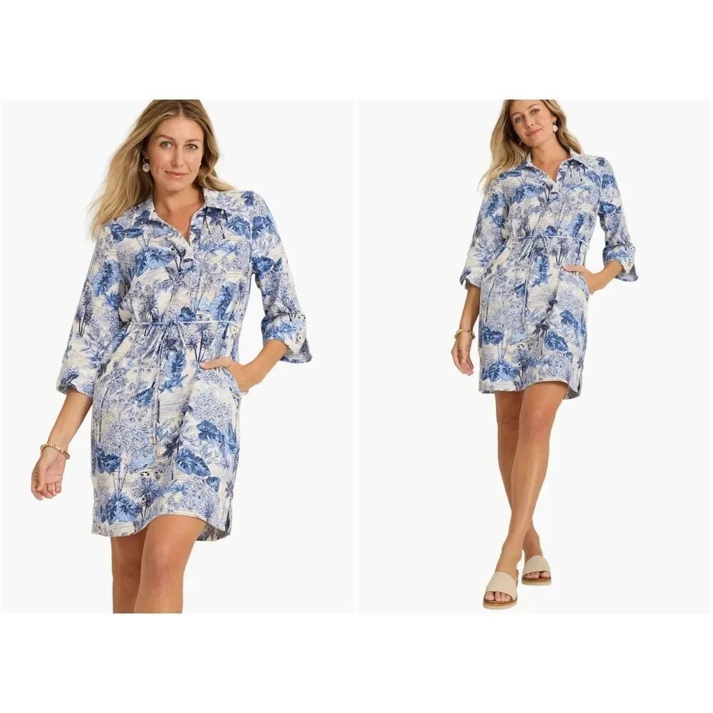 NWT's Tommy Bahama Two Palms Bahama Breeze Linen Shift Dress XL